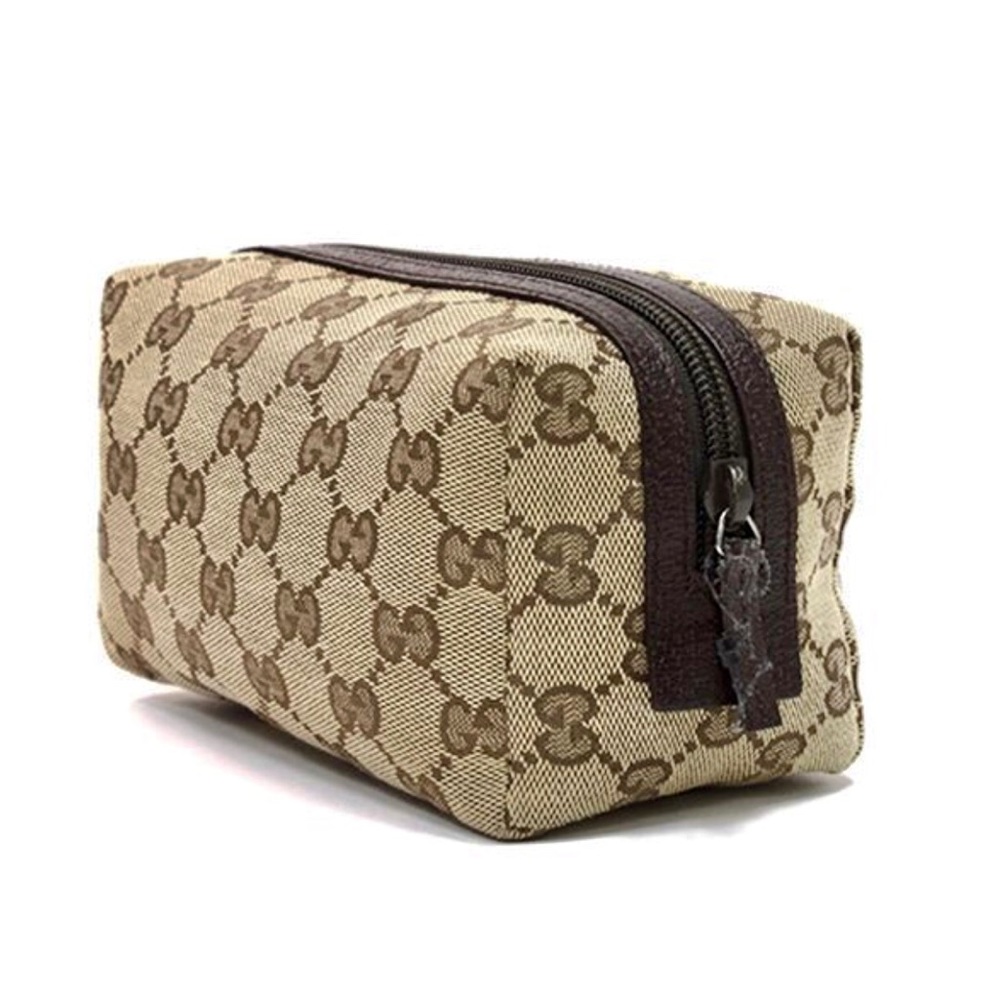 Authentic Gucci Cosmetic bag (Brown Canvas) *NEW*